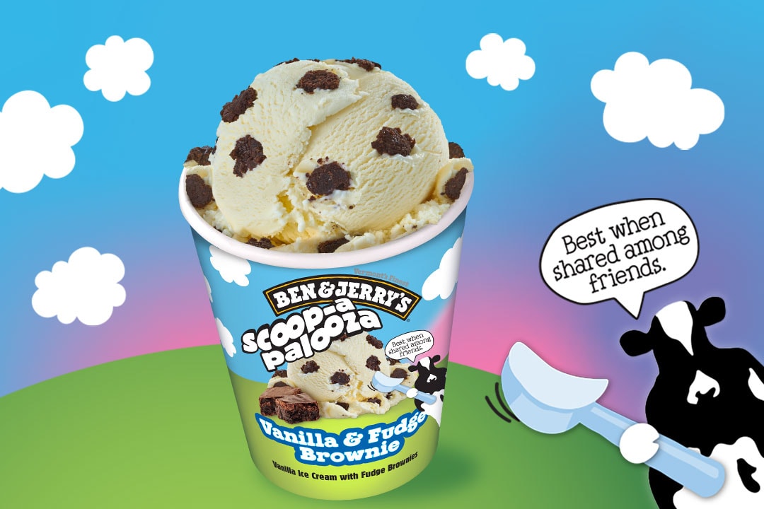 【送料込】 Brownie Fudge & Vanilla Scoop-apalooza Jerry's & Ben | スノーボード